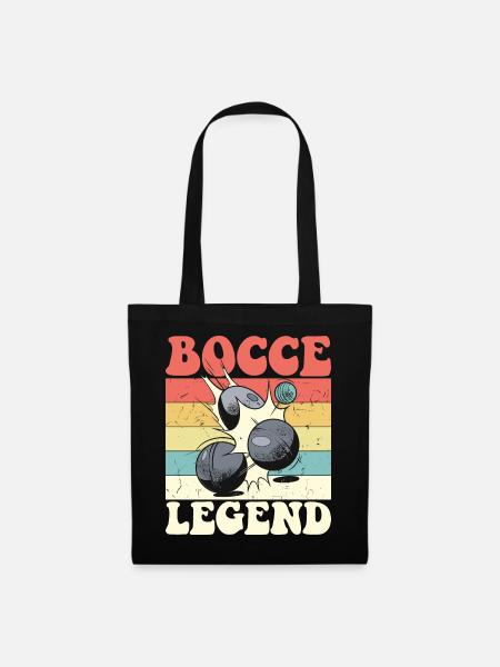Bocce Legend Spruch Bocce Ball mit Jack Bocci - Stoffbeutel - Schwarz