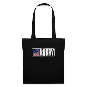 Rugby Verein Rugbyteam Football Sport Geschenk - Stoffbeutel - Schwarz - Vorne