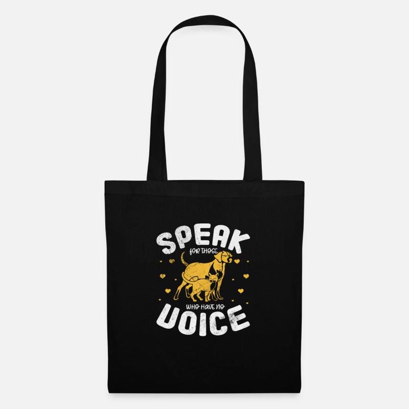 Tierrettung Tierrechte Tierliebe Haustier Geschenk - Stoffbeutel - Schwarz