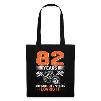 82 ans et toujours sur 2 roues 82e anniversaire - Sac en tissu - noir - Devant