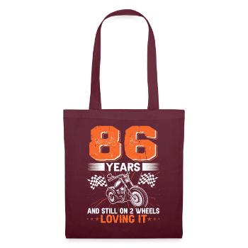 86 Years And Still On 2 Wheels 86th Birthday - Tote Bag - burgundy - Front