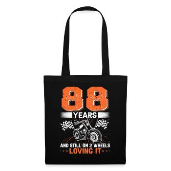 88 ans et toujours sur 2 roues 88e anniversaire - Sac en tissu - noir - Devant