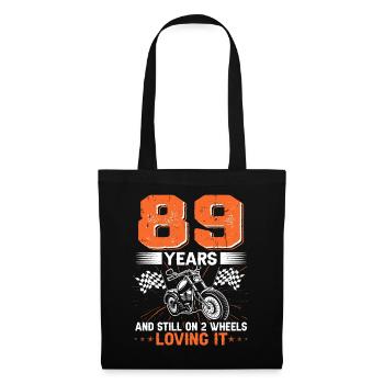 89 ans et toujours sur 2 roues 89e anniversaire - Sac en tissu - noir - Devant