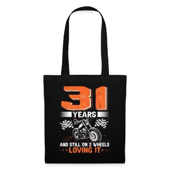 31 ans et toujours sur 2 roues 31e anniversaire - Sac en tissu - noir - Devant