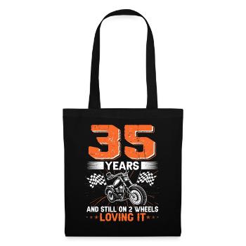 35 ans et toujours sur 2 roues 35e anniversaire - Sac en tissu - noir - Devant