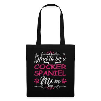 Dog Mom Glad To Be A Cocker Spaniel Mom - Stoffbeutel - Schwarz - Vorne