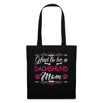 Dog Mom Glad To Be A Dachshund Mom - Tote Bag - black - Front