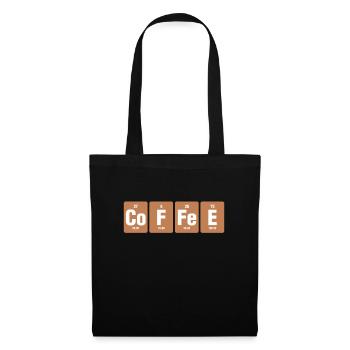 Kaffee Koffein Espresso Barista Geschenk - Stoffbeutel - Schwarz - Vorne