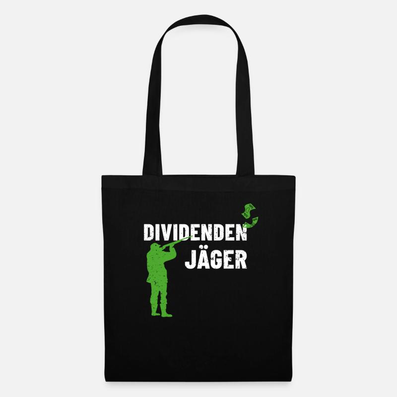 Dividenden Jäger - Stoffbeutel - Schwarz