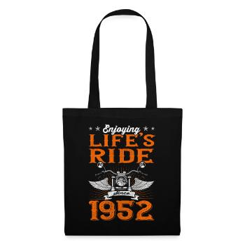 Enjoying Life's Ride Since 1952 Motorcycle 71th - Tote Bag - black - Front