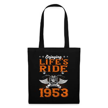Enjoying Life's Ride Since 1953 Motorcycle 70th - Stoffbeutel - Schwarz - Vorne