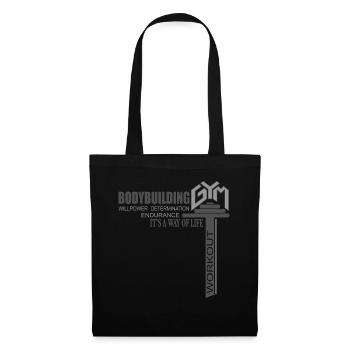 Gym Bodybuilding Fitness Workout Outfit - Tote Bag - black - Front