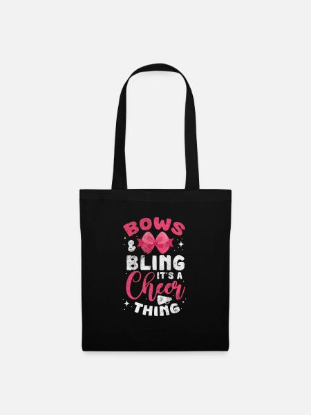 Cheerleader Cheerleading Sport Gymnastik Geschenk - Stoffbeutel - Schwarz