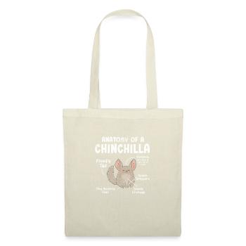 Chinchilla Nagetier Haustier Nager Geschenk - Stoffbeutel - Natur - Vorne