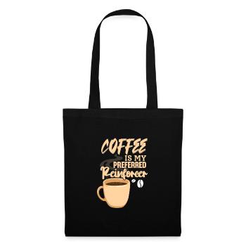 Kaffee Koffein Espresso Barista Geschenk - Stoffbeutel - Schwarz - Vorne