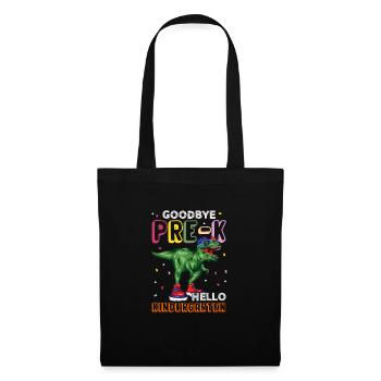 Kindergarten Kind Einschulung Schule Geschenk - Stoffbeutel - Schwarz - Vorne