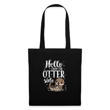 Loutre - Sac en tissu - noir - Devant