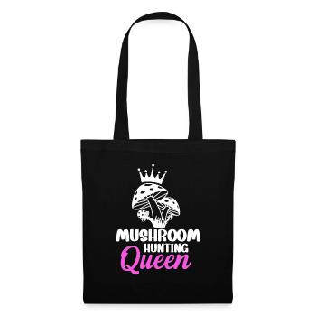 Mushroom Hunting Queen Foraging Mushroom Hunting - Stoffbeutel - Schwarz - Vorne