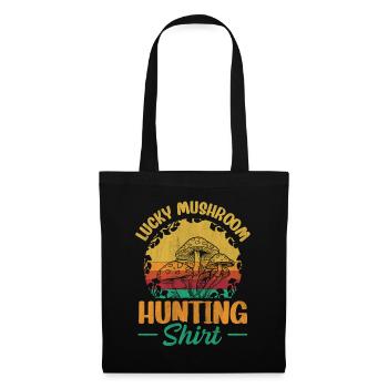 Chasse aux champignons chanceux Chasse aux champignons - Sac en tissu - noir - Devant