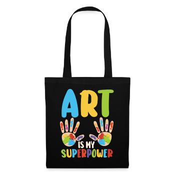 Art Is My Superpower - Tote Bag - black - Front