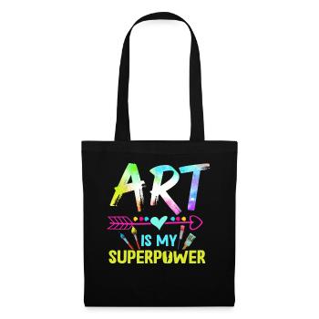 Art Is My Superpower - Tote Bag - black - Front