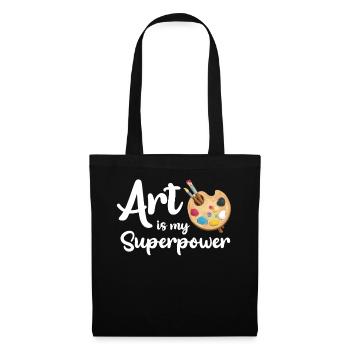 Art Is My Superpower - Tote Bag - black - Front