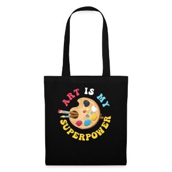 Art Is My Superpower - Tote Bag - black - Front