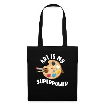 Art Is My Superpower - Tote Bag - black - Front