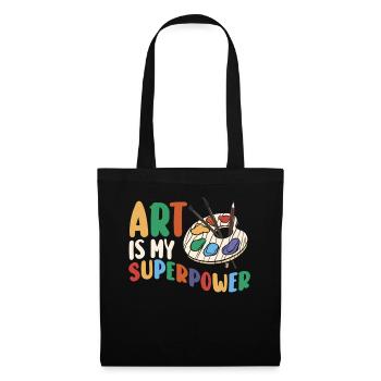Art Is My Superpower - Tote Bag - black - Front