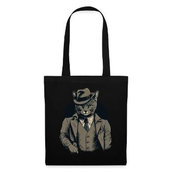 Gangster Cat Leader d’un gang de chats des années 1920 - Sac en tissu - noir - Devant