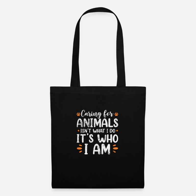 Tierrettung Tierschutz Tierfreund Geschenk - Stoffbeutel - Schwarz