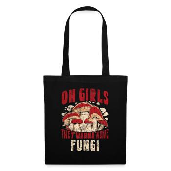 Oh les filles, ils veulent avoir des champignons butineurs de champignons - Sac en tissu - noir - Devant