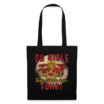 Oh les filles, ils veulent avoir des champignons butineurs de champignons - Sac en tissu - noir - Devant