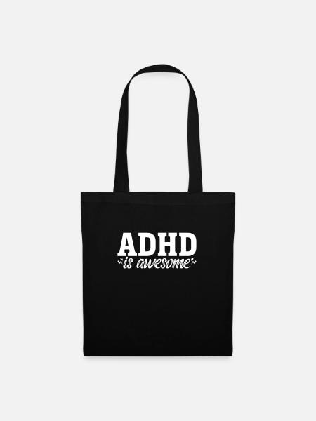 TDAH TDAH Cadeau de déficit de l’attention - Sac en tissu - noir