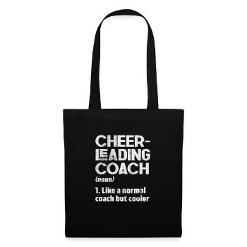 Cheerleader Cheerleading Sport Gymnastik Geschenk - Stoffbeutel - Schwarz - Vorne