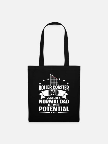 Roller Coaster Dad Just like A Normal Dad But With - Stoffbeutel - Schwarz