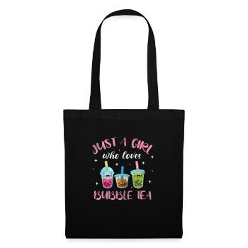 Bubble Tea Boba Tea Kawaii Cadeau - Sac en tissu - noir - Devant