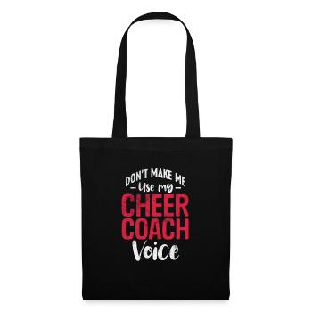 Cheerleader Cheerleading Sport Gymnastik Geschenk - Stoffbeutel - Schwarz - Vorne