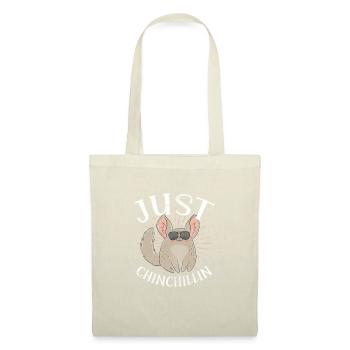 Chinchilla Nagetier Haustier Nager Geschenk - Stoffbeutel - Natur - Vorne
