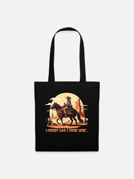 outdoor cowboy western horse riding - Tote Bag - black