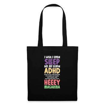 TDAH TDAH Cadeau de déficit de l’attention - Sac en tissu - noir - Devant