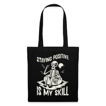 Rester positif est ma compétence - Sac en tissu - noir - Devant