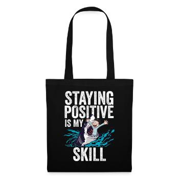 Rester positif est ma compétence - Sac en tissu - noir - Devant