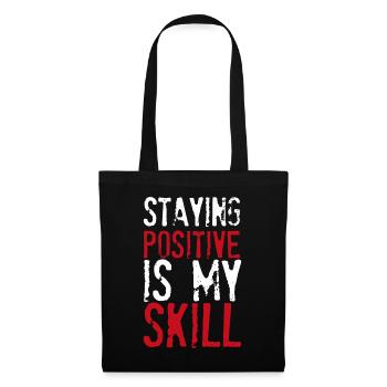 Rester positif est ma compétence - Sac en tissu - noir - Devant