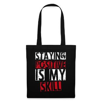 Rester positif est ma compétence - Sac en tissu - noir - Devant