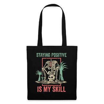 Rester positif est ma compétence - Sac en tissu - noir - Devant