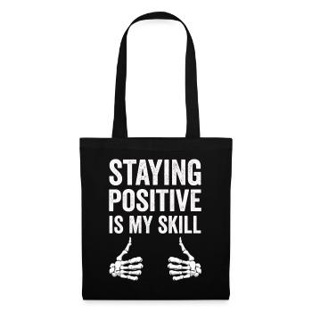 Rester positif est ma compétence - Sac en tissu - noir - Devant