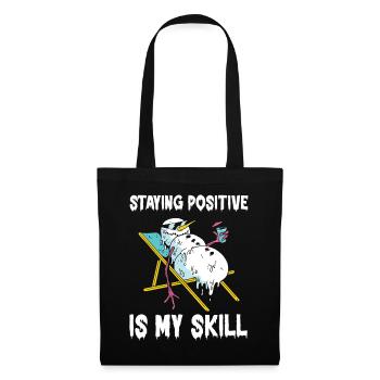 Rester positif est ma compétence - Sac en tissu - noir - Devant