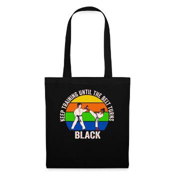 Keep Training Until Belt Turns Black Martial Arts - Tote Bag - black - Front