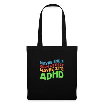 TDAH TDAH Cadeau de déficit de l’attention - Sac en tissu - noir - Devant